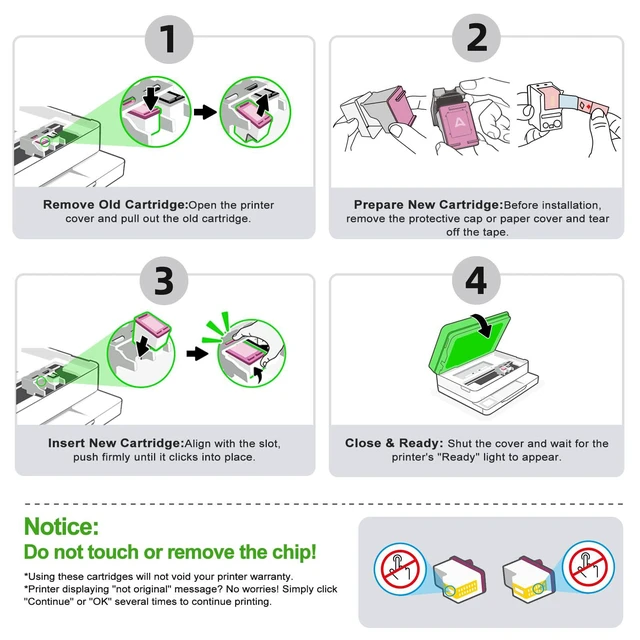 Alt view image 6 of 7 - 64XL Ink Cartridges Replacement for HP 64 Ink 64XL Ink Cartridge Combo Pack Compatible with Envy Photo 7855 7858 7155 7100 6255 6252 7800 Inspire 7200e 7900e 7955e Tango X Printer(Black Color,2 Pack)