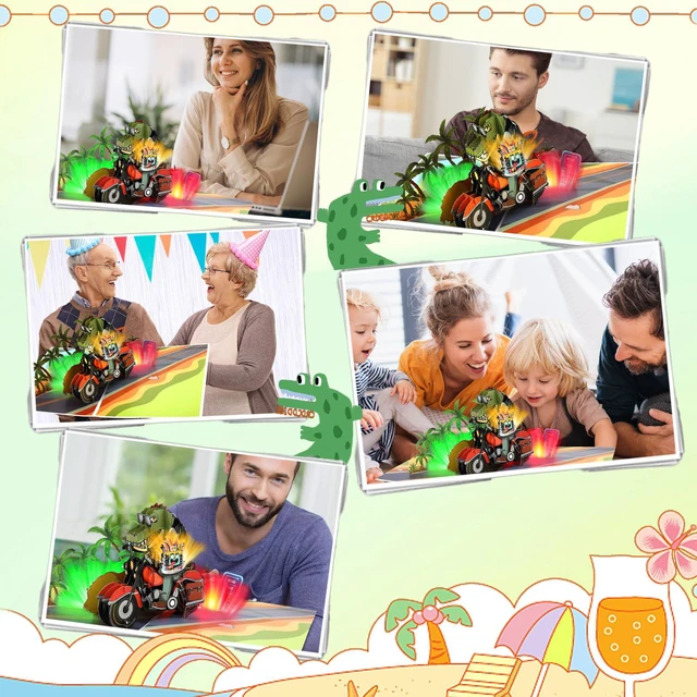 Alt view image 5 of 6 - Musical Birthday Cards for Boys, Funny Birthday Cards, Pop Up Birthday Cards, Blowable LED Candle Light Birthday Cards for Boys, Men, Sons, Grandsons
