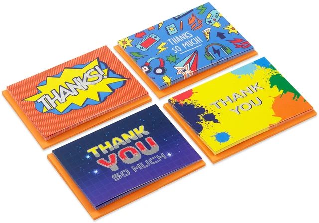 Alt view image 4 of 7 - Thank You Cards, Assorted 24-Pack (Comic Book & Gamer Designs)
