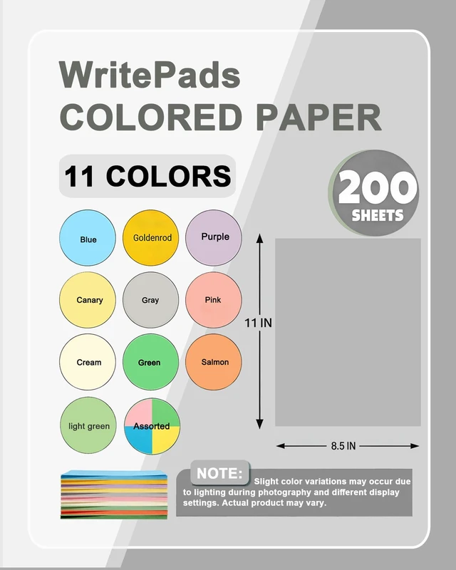 Alt view image 2 of 7 - Veritas Colored Copy Paper, Gray Multi-Purpose paper,Colored Printer Paper 8.5 x 11, 20 lb / 75 GSM,Grey,200 SheetsMade in USA