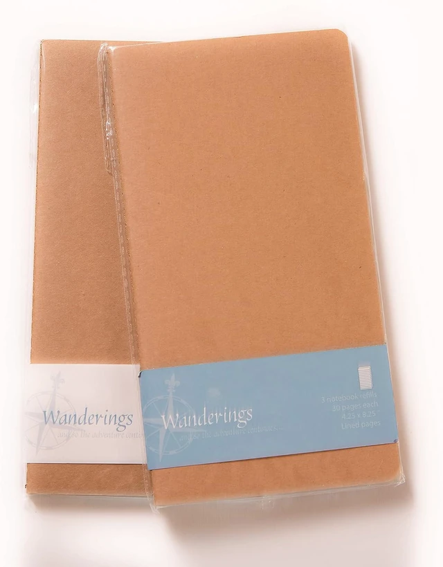 Alt view image 5 of 7 - Lined Regular Size Travelers Notebook Inserts | 4.25" x 8.25" (11 x 21cm) | 100 GSM Paper | 6 Hand-sewn Booklets/360 Pages | Travelers Notebook Refills for Journals, Diaries, Planners