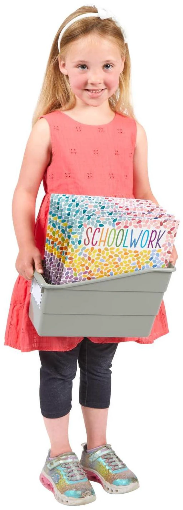 Alt view image 5 of 7 - Durable Book & Binder Holder, 6-Pack, Pebble 5.5" x 12.5" x 7.5", Classroom Organization, Storage Solution, Sturdy & Versatile