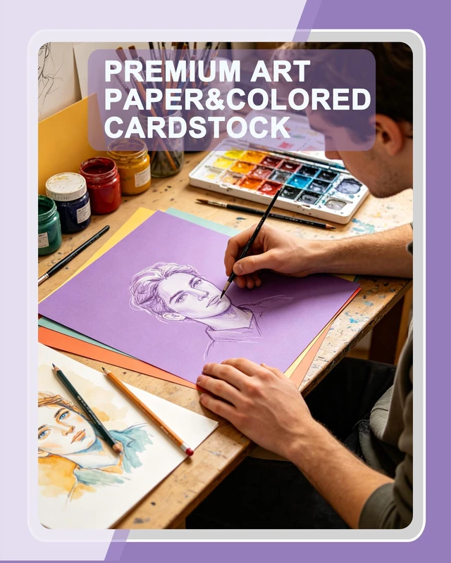 Alt view image 7 of 7 - Veritas Colored Copy Paper, Purple Paper,Colored Printer Paper 8.5 x 11 Letter Size, 20 lb / 75 GSM, Purple, 200 Sheets, For Copy, Printer, Multi-Purpose, Made in USA