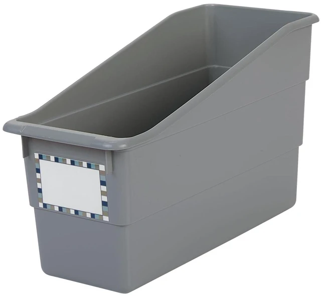 Alt view image 7 of 7 - Durable Book & Binder Holder, 6-Pack, Pebble 5.5" x 12.5" x 7.5", Classroom Organization, Storage Solution, Sturdy & Versatile