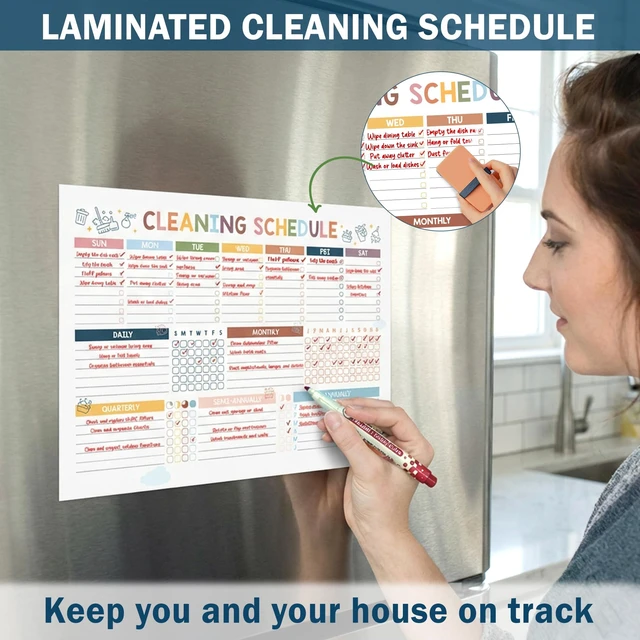 Alt view image 3 of 7 - ADHD Cleaning Planner, Wildflowers Daily Weekly Monthly Checklists Spiral Bound Schedule Organizer for Adults & Teens, Weekly & Monthly Household Tracker for ADHD Minds, Stress-Free Housework