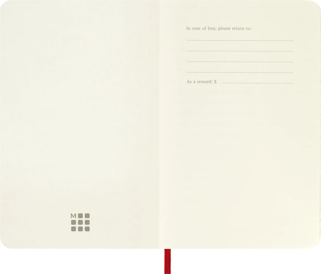 Alt view image 5 of 6 - Classic Notebook, Soft Cover, Pocket (3.5" x 5.5") Ruled/Lined, Scarlet Red, 192 Pages