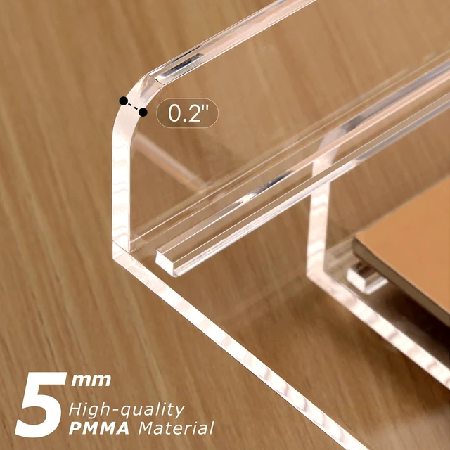 Alt view image 6 of 7 - 4 Tier Stackable Paper Letter Tray, Acrylic Vertical File Tray A4 Desk Organizer and Accessories Sorter Trays, Clear Workspace Office Supplies Organizers,12inx9.25inx6.6in