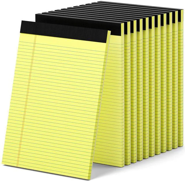Main image of 12 Pack Yellow Legal Pads 8.5 x 11.75 College Ruled Yellow Note Pad Narrow Ruled 30 Sheets Notepads Perforated Writing Pad Clear Print 8x11 Legal Pads Pads of Paper