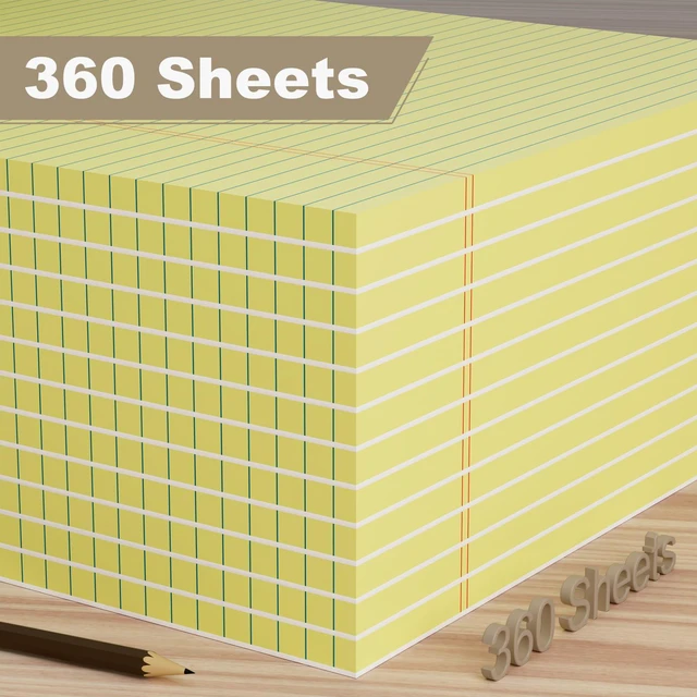 Alt view image 3 of 7 - 12 Pack Yellow Legal Pads 8.5 x 11.75 College Ruled Yellow Note Pad Narrow Ruled 30 Sheets Notepads Perforated Writing Pad Clear Print 8x11 Legal Pads Pads of Paper
