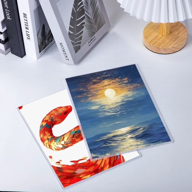 Alt view image 7 of 7 - 50PCS 6" x 9" Rigid Print Protectors Clear Hard Plastic Large Card Sleeves for Jumbo Card, Top Loading Rigid Card Sheet Protectors for Postcards, Photos, Trading & Sports Cards