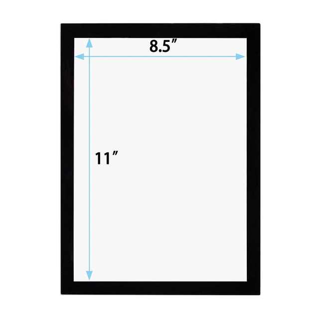 Alt view image 2 of 7 - Magnetic Sign Holder 8.5 x 11 Wall Mount,Self Adhesive Picture Display Frame as Document Poster Paper Holder,Magnetic Framed Holder with Clear PVC Cover,Black 6pcs (Pack of 3)