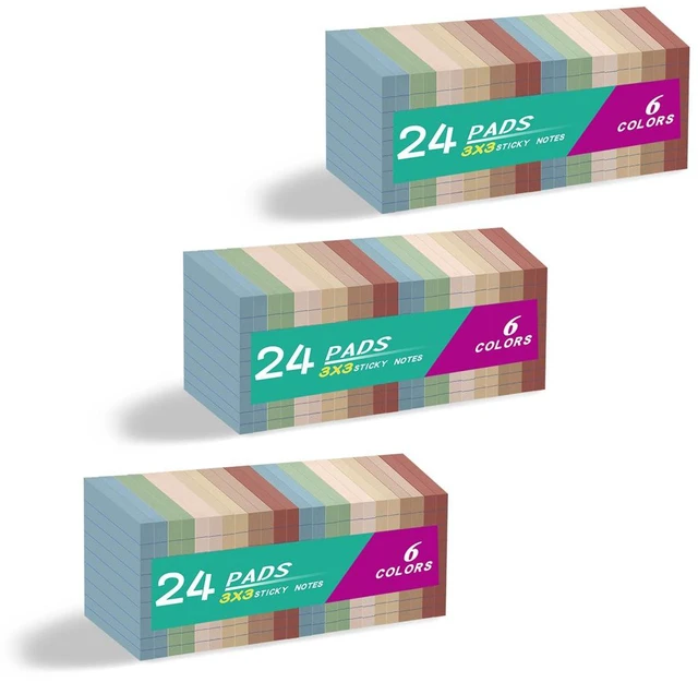 Main image of (72 Pack) Lined Sticky Notes 3x3 in,Vintage Notepads with Lines Ruled Stickies,Super Sticking Power,Office School Memo Note Pads,Post on Windows Doors,Recyclable,Easy to Write on