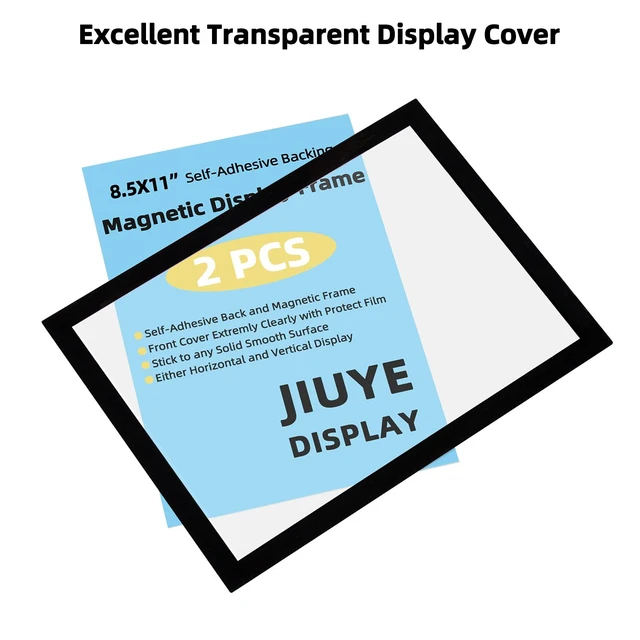 Alt view image 3 of 7 - Magnetic Sign Holder 8.5 x 11 Wall Mount,Self Adhesive Picture Display Frame as Document Poster Paper Holder,Magnetic Framed Holder with Clear PVC Cover,Black 6pcs (Pack of 3)
