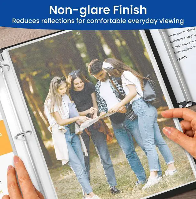 Alt view image 4 of 7 - Sheet Protectors for 3 Ring Binder, Non-Glare Page Protector, 800 Pack Top Loading Sheet Protectors for Office, Home, and School, Letter Size Plastic Sleeves 8.5 x 11 Inches, Document Storage