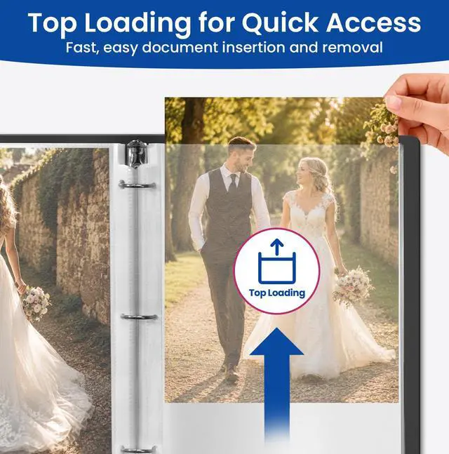 Alt view image 5 of 7 - Sheet Protectors for 3 Ring Binder, Non-Glare Page Protector, 800 Pack Top Loading Sheet Protectors for Office, Home, and School, Letter Size Plastic Sleeves 8.5 x 11 Inches, Document Storage