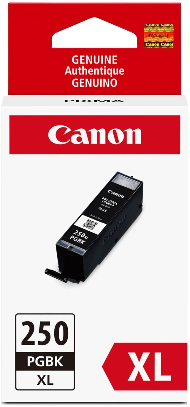 Main image of PGI-250XL Genuine Pigment Black Ink Tank, Compatible with MG6320, IP7220 & MG5420, MX922, MG5520, MG6420, MG7120, iX6820, iP8720, MG7520, MG6620, and MG5620 Printers