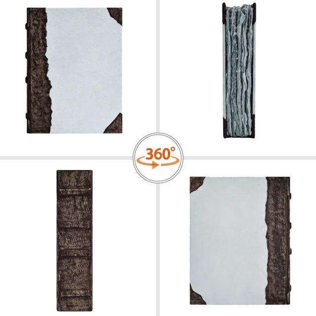 Alt view image 7 of 7 - Notebook Journal Exposed Spine, Slate Grey 10x7. Antique Deckle Edges Watercolor Paper - Book of Shadows/Spell - Writing Notebook Sketchbook for Women and Men-10''x7'', Grey