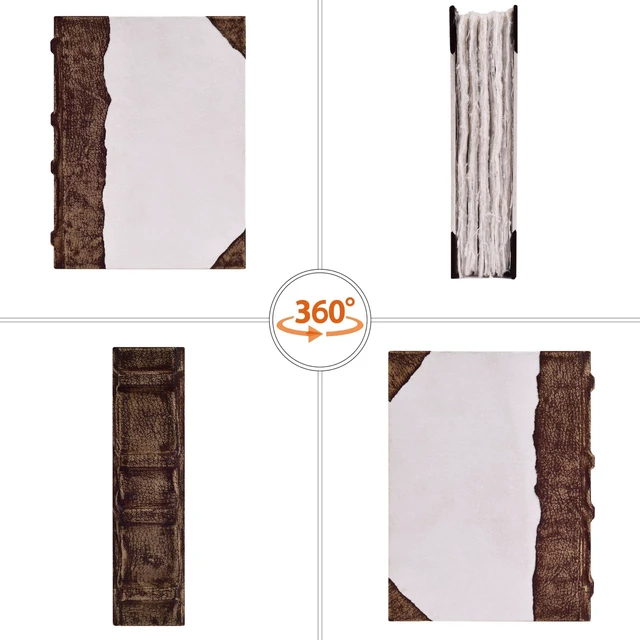 Alt view image 7 of 7 - Journals For Women Exposed Spine, Ivory 8x6. Antique Deckle Edges Watercolor Paper - Book of Shadows/Spell - Writing Notebook Sketchbook for Women and Men-8''x6'', White