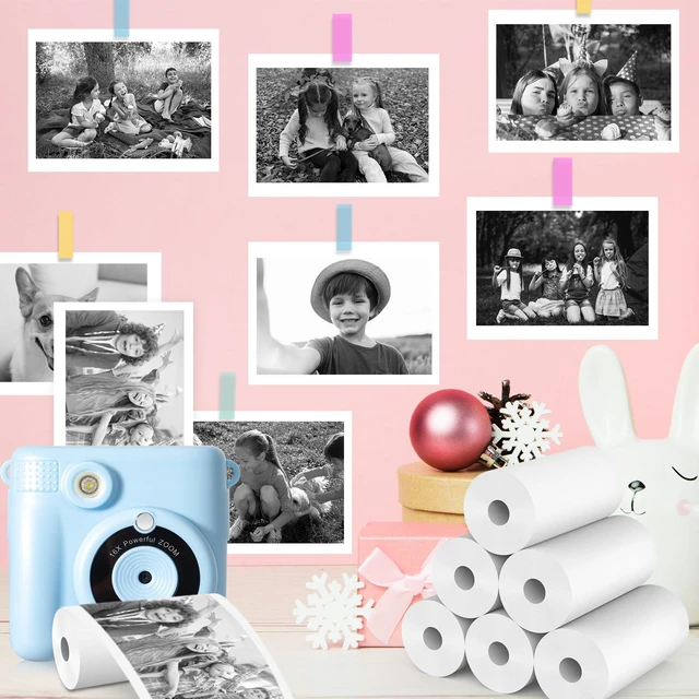 Alt view image 6 of 7 - 20 Rolls Kids Camera Instant Print Refill Paper Set, HD Printing Thermal Paper for Most Kids Instant Camera Photo Print (White-20 Rolls)
