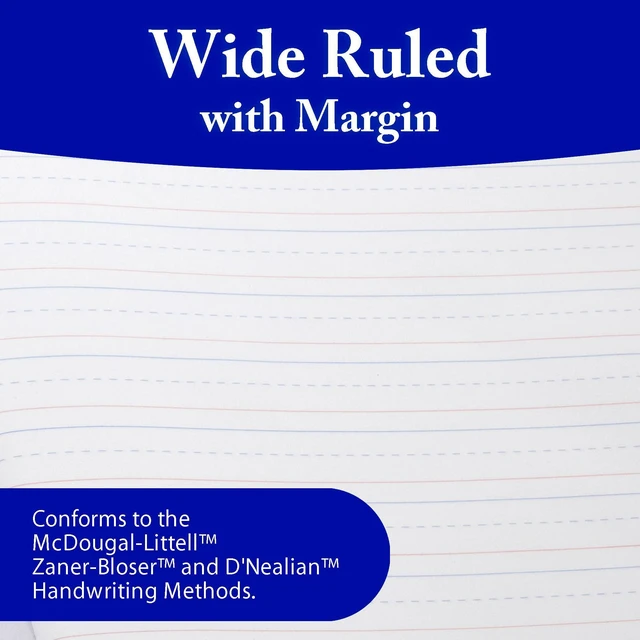 Alt view image 3 of 7 - Primary Composition Notebook, Grades K-2, Marble, 6-Pack 100 sheets (200 pages), 9.75 x 7.5 in, Dashed mid-line primary ruling, Center-sewn, Bulk pack