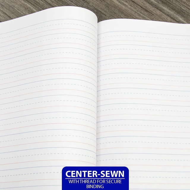 Alt view image 4 of 7 - Primary Composition Notebook, Grades K-2, Marble, 6-Pack 100 sheets (200 pages), 9.75 x 7.5 in, Dashed mid-line primary ruling, Center-sewn, Bulk pack