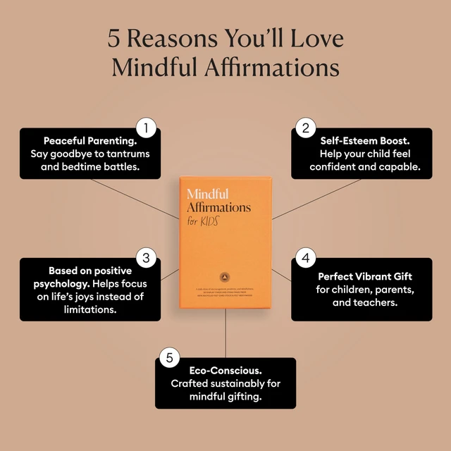 Alt view image 4 of 7 - 30 Positive Mindful Affirmation Cards for Kids with Display Stand - Perfect Gifts for Children & Teachers - Daily Inspiration for Self-Esteem & Positivity