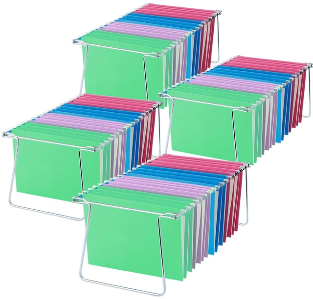 Main image of Heavy Duty Steel Hanging File Frame,Letter Size Hanging File Folder Frame,Adjustable Length 11" to 18",4 Packs(Without Folders)