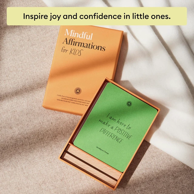 Alt view image 5 of 7 - 30 Positive Mindful Affirmation Cards for Kids with Display Stand - Perfect Gifts for Children & Teachers - Daily Inspiration for Self-Esteem & Positivity