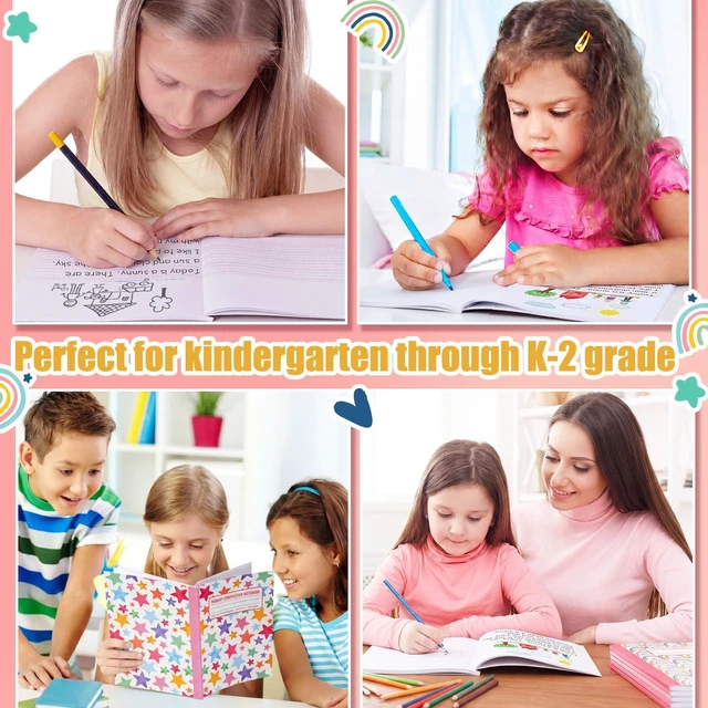 Alt view image 6 of 7 - 6 Pack Rainbow Primary Composition Notebook with Picture Space Bulk for Grades K-2 110 Page 8.5 X11'' Half Primary Journal K-2 Drawing Story for Back to School First Day of School