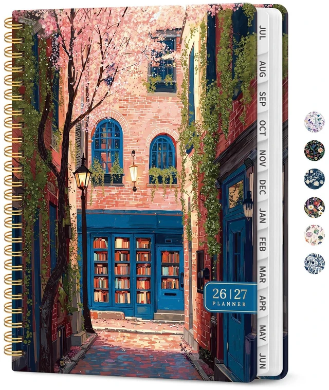 Main image of Planner 2026-2027, Monthly & Weekly Jul 2026-Jun 2027 Calendar Planner 6.3" x 8.5", Hardcover Academic Organizer with Tabs, Pretty Calendar Book for Women, Students, Teachers, Cherry Lane