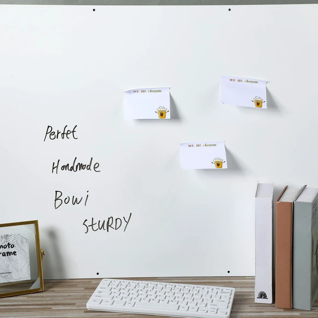 Alt view image 5 of 7 - Magnetic Board Steel, Display Magnetic, White, 24 x 48 Inch Magnet Bulletin Boards for Walls Notes Photos for Home, Office, Classroom, Pre Drilled with Screws and Dry Wet Erase Feature