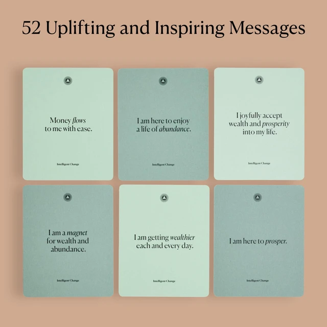 Alt view image 4 of 7 - Mindful Affirmation Cards for Financial Abundance, Daily Words of Inspiration, Self Affirmation Inspirational Gifts, Positive Affirmations with Display Stand, Deck of 52
