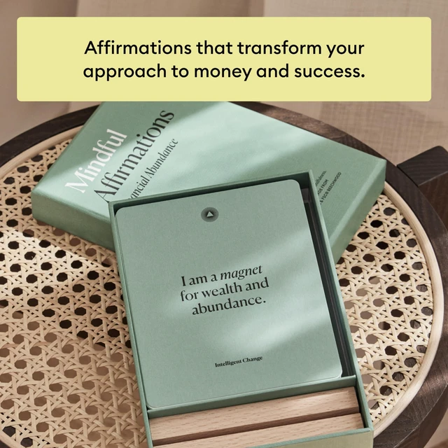 Alt view image 6 of 7 - Mindful Affirmation Cards for Financial Abundance, Daily Words of Inspiration, Self Affirmation Inspirational Gifts, Positive Affirmations with Display Stand, Deck of 52