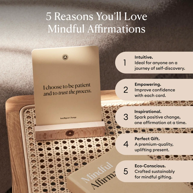 Alt view image 2 of 7 - Mindful Affirmations, 52 Positive Affirmation Cards for Women with Display Stand, Daily Affirmations for Inspiration, Mindfulness & Self Care, Unique Gifts for Women and Men