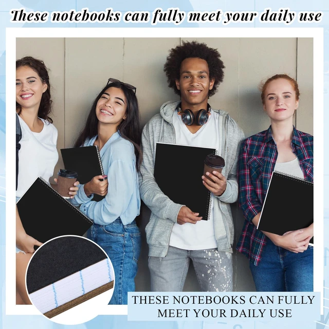 Alt view image 4 of 6 - 6 Landscape Legal Pad 11 x 9.5 College Ruled Top Spiral Horizontal Notebook 6 White Pads, 40 Sheets Each, Hole Punched Pages, White Paper for Meetings, Class Notes, Project Files and Daily Records