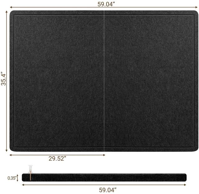 Alt view image 5 of 7 - Foldable Felt Bulletin Board for Wall, 60x36 inches, Black Large Cork Board Alternative with 25 Pushpins, Decorative Photo Display Board Pin Board 5x3, For Home, Office & School