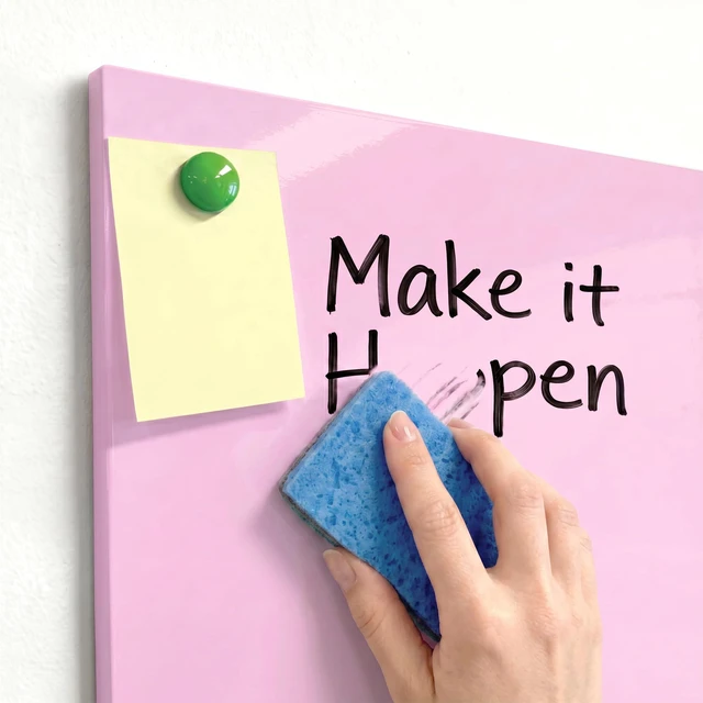 Alt view image 7 of 7 - Magnetic Whiteboard, 6 Pack Magnetic Whiteboard for wall, Pink 11.8 x 11.8 Inches Dry Erase Board for Kids, Students, White Board Dry Erase Set for Fridge, Office and Home