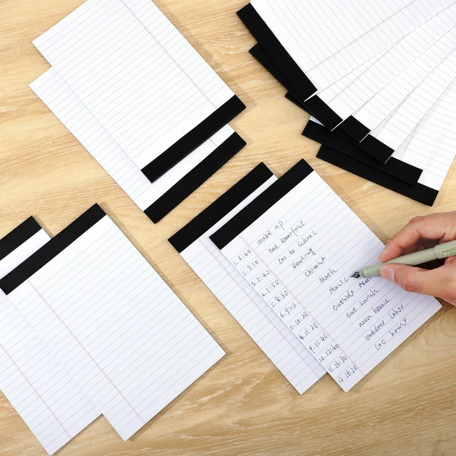 Alt view image 5 of 7 - 12 Pack 360 Sheets 5x8 Legal Pads, College Ruled 8 Colors White FSC-certified Paper, Perforated Tear-Off Pages, School Office Home Supplies Smooth Writing 30 Sheets/Pad Tablets Lined