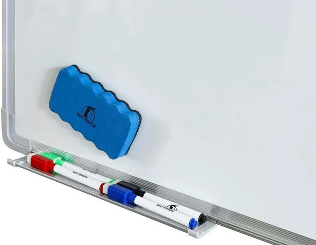 Alt view image 3 of 6 - Whiteboard Set, 24x18 in Dry Erase Board, Magnetic White Board for Wall Small Hanging Dry Wipe Marker Board with Magnetic Eraser, Markers & Magnets for Home, Office and Dorm