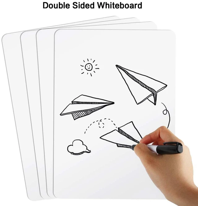 Alt view image 3 of 7 - Dry Erase Lapboards, 32 Pack Double Sided Dry Erase Lap Boards 9 x 12.5 Inch Small Dry Erase Boards for Students Classroom Teacher Supplies