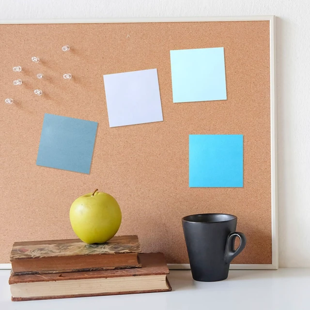 Alt view image 6 of 7 - 12 Pads Blue Sticky Notes 3x3 50 Sheets Self Stick Notes Pads Memo Earth Tone Office Supplies Vintage Aesthetic School Accessories Easy to Peel Repositionable