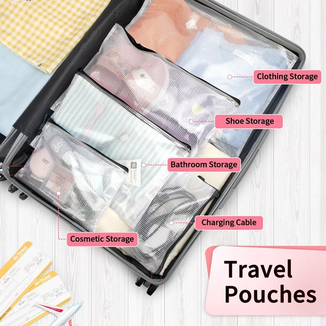 Alt view image 7 of 7 - 12 Pack A3 Mesh Zipper Pouch Bags, Board Game & File Organizer Large Reusable A3 Pouches Organize Board Games & Files; Waterproof Black Mesh Design Keeps Contents Protected and Neat
