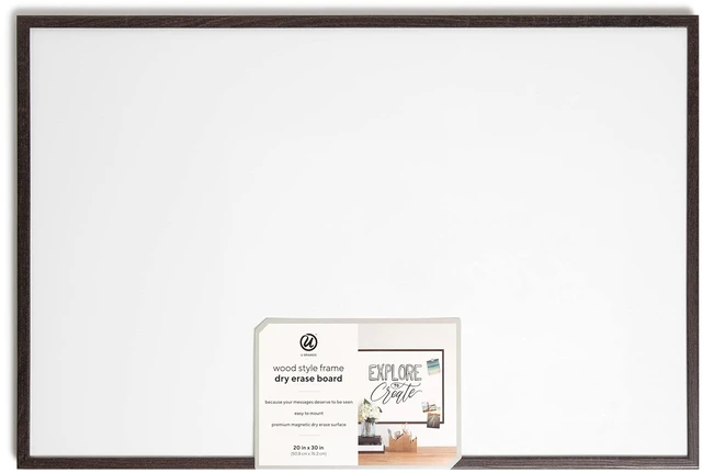 Alt view image 5 of 7 - Magnetic Dry Erase Board White Board, 20" x 30" Inches, Black Wood Frame (3880U00-01)