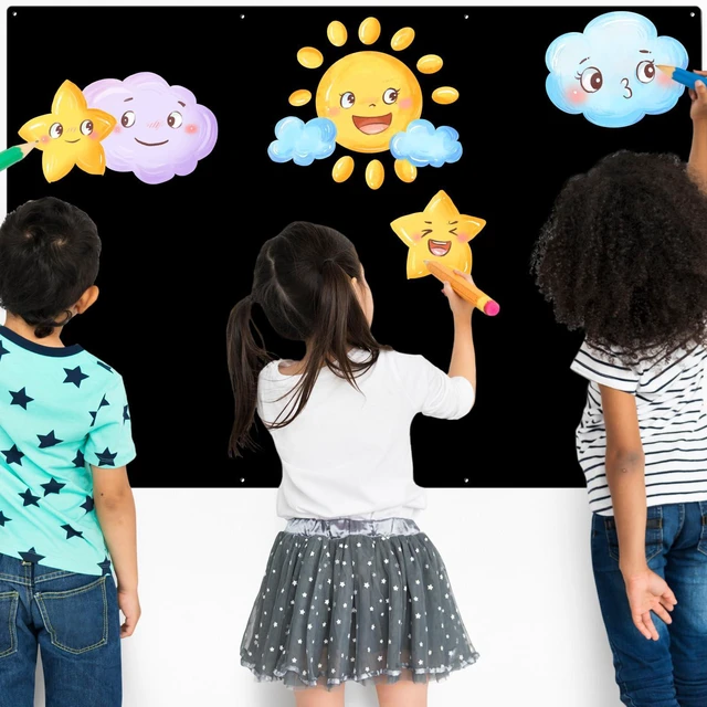 Alt view image 5 of 6 - Magnetic Board Steel, Display Magnetic, Black, 24 x 36 Inch Magnet Bulletin Boards for Walls Notes Photos for Home, Office, Classroom, Pre Drilled with Screws and Dry Wet Erase Feature