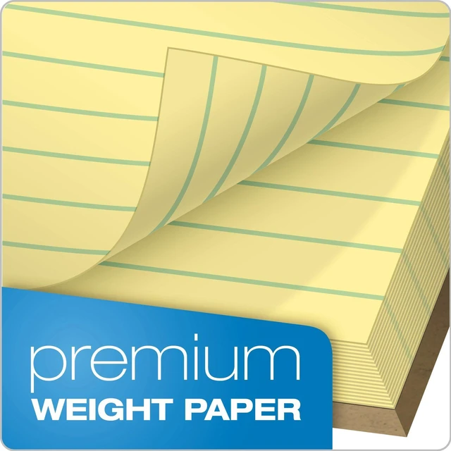 Alt view image 3 of 6 - Legal Pads, 6 Pack, Premium Docket Gold Note Pads, 50 Legal Ruled 8.5 x 11 Sheets, Thick Canary Yellow Paper with Extra Hard Back, Proudly Made in the USA