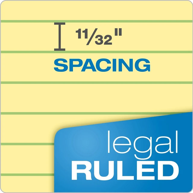 Alt view image 6 of 6 - Legal Pads, 6 Pack, Premium Docket Gold Note Pads, 50 Legal Ruled 8.5 x 11 Sheets, Thick Canary Yellow Paper with Extra Hard Back, Proudly Made in the USA