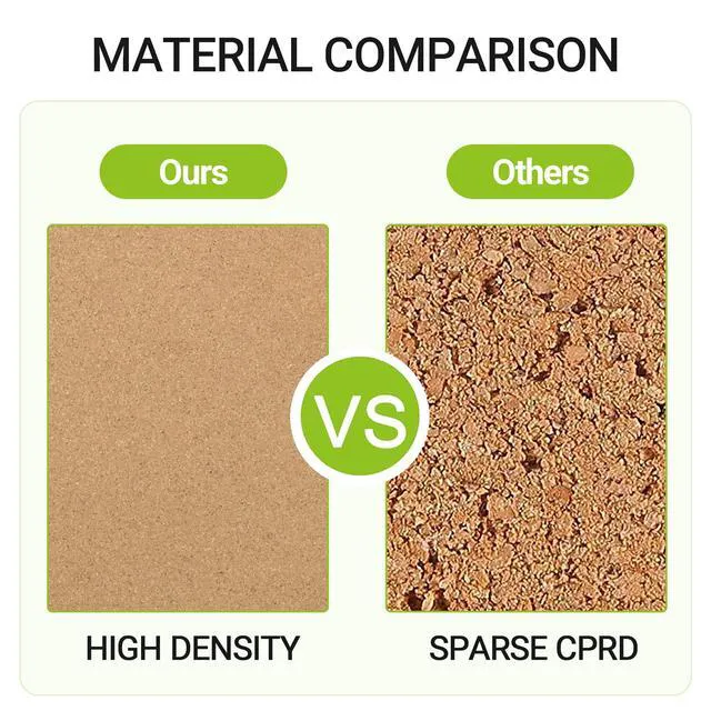 Alt view image 4 of 7 - Cork Board Bulletin Board 12x12, 1/2" Thick Cork Board Tiles 6 Pack, Small Square Pin Board for Wall, Self Adhesive Corkboards with 60 Push Pin Wood Clips for School, Home & Office