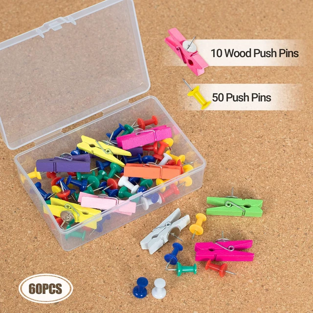 Alt view image 6 of 7 - Cork Board Bulletin Board 12x12, 1/2" Thick Cork Board Tiles 6 Pack, Small Square Pin Board for Wall, Self Adhesive Corkboards with 60 Push Pin Wood Clips for School, Home & Office