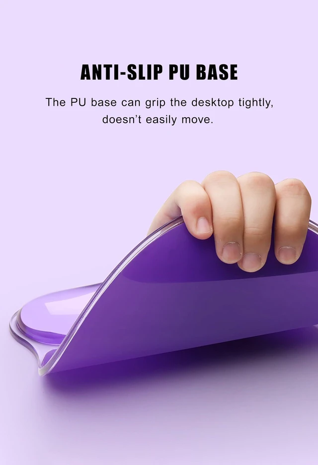 Alt view image 5 of 7 - Mouse Pad with Wrist Rest, Soft Cloud Gel Keyboard Mouse Pad Set with Hand Wrist Support, Cute Non Slip Office Desk Accessories for Comfort/Pain Relief/Computer/Laptop (2Pc Clear Wave)