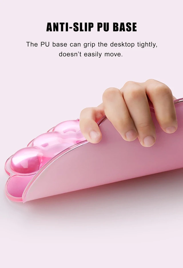 Alt view image 5 of 7 - Mouse Pad with Wrist Rest, Soft Cloud Gel Keyboard Mouse Pad Set with Hand Wrist Support, Cute Non Slip Office Desk Accessories for Comfort/Pain Relief/Computer/Laptop (2Pc Clear Cloud)